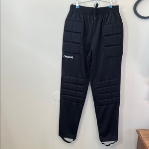Men's Black Reusch Padded Soccer Goalkeeper Pants
